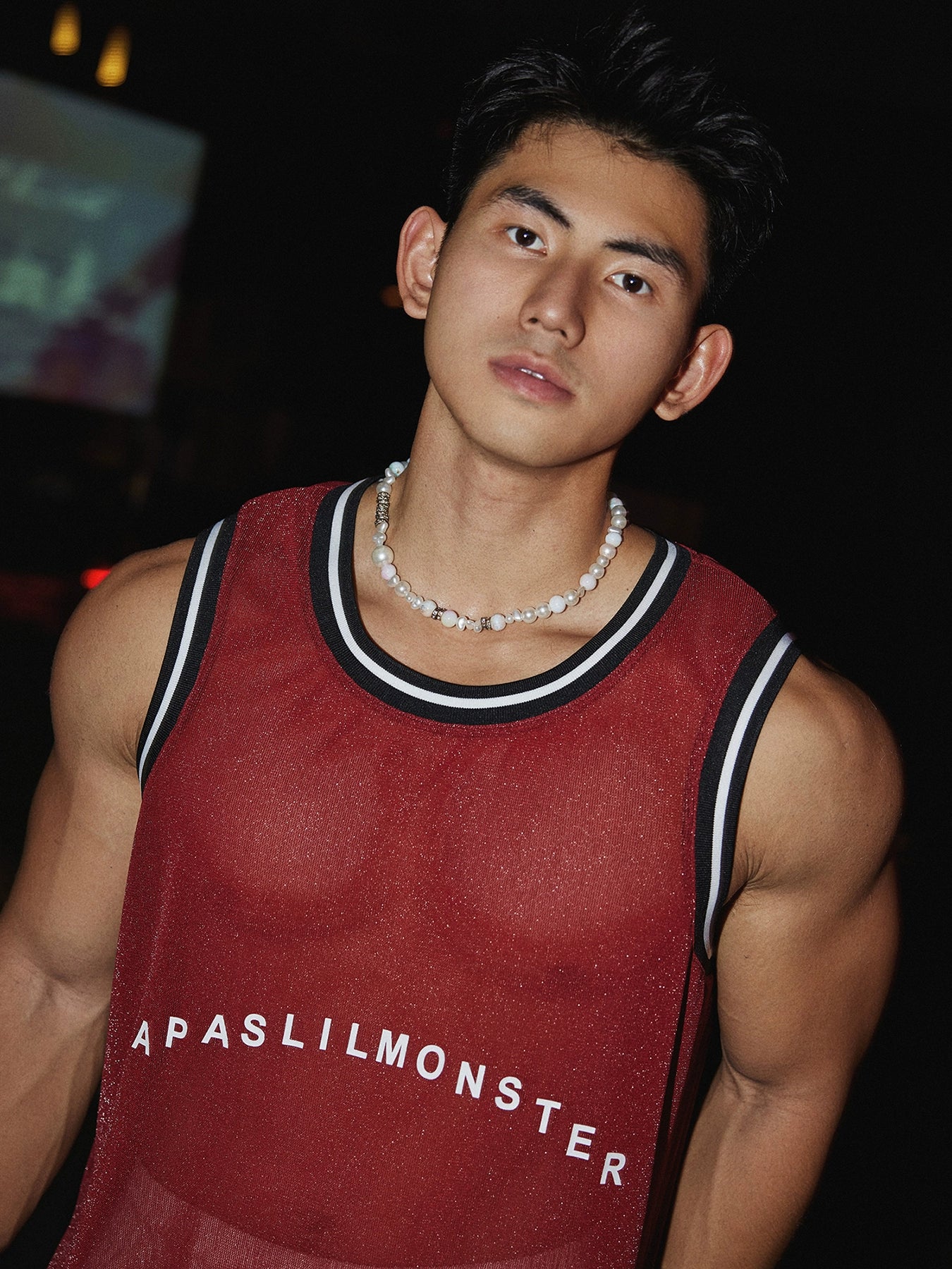 American Casual Sleeveless Sports Vest Quick-drying see-through basketball jersey for men blingbling