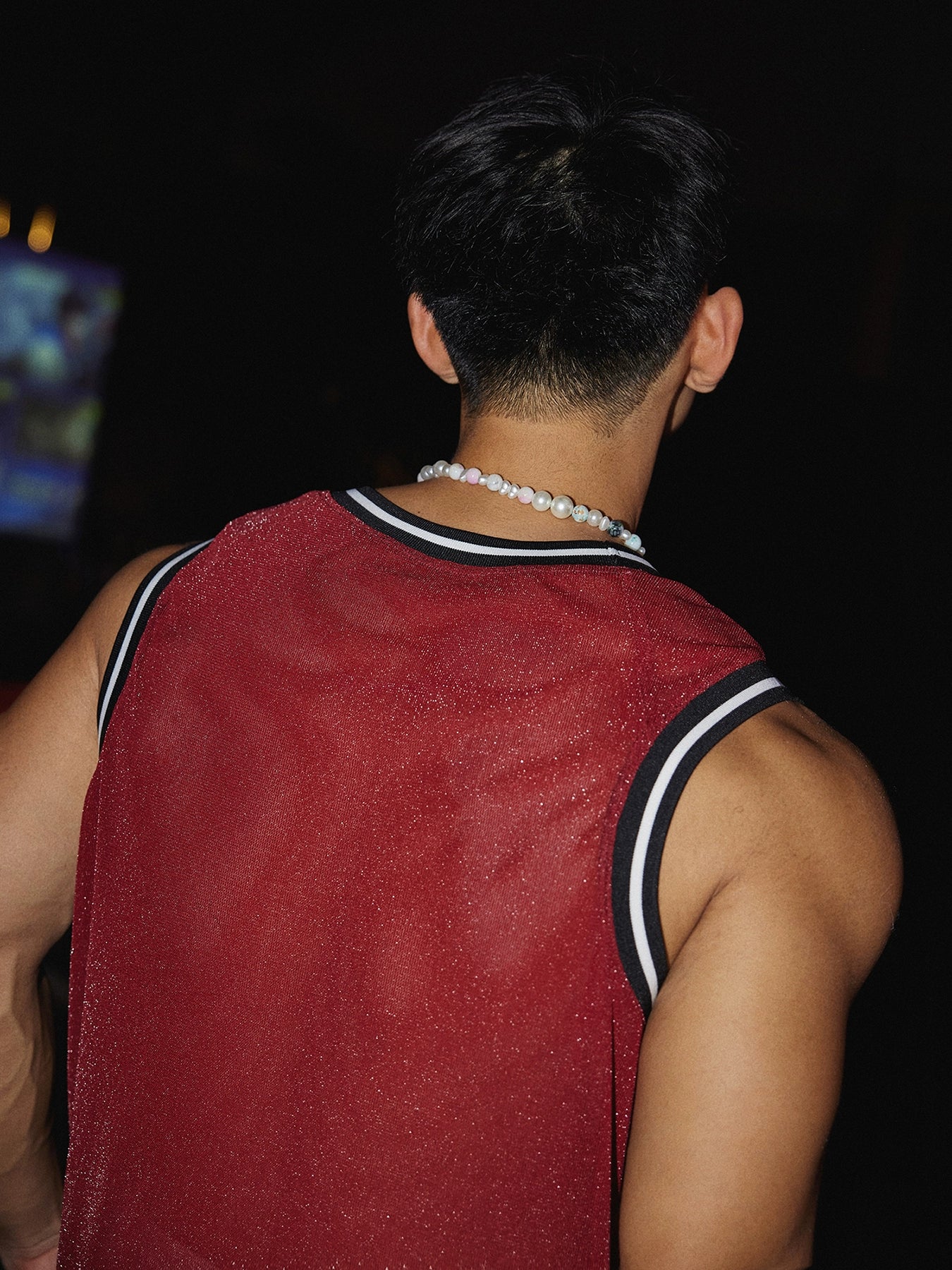 American Casual Sleeveless Sports Vest Quick-drying see-through basketball jersey for men blingbling